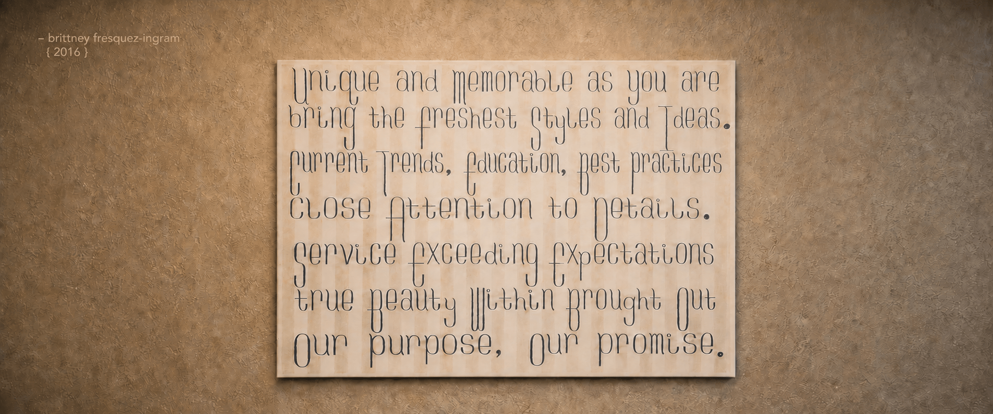 Studio One Six 2016 "QUOTE" by Brittney Fresquez