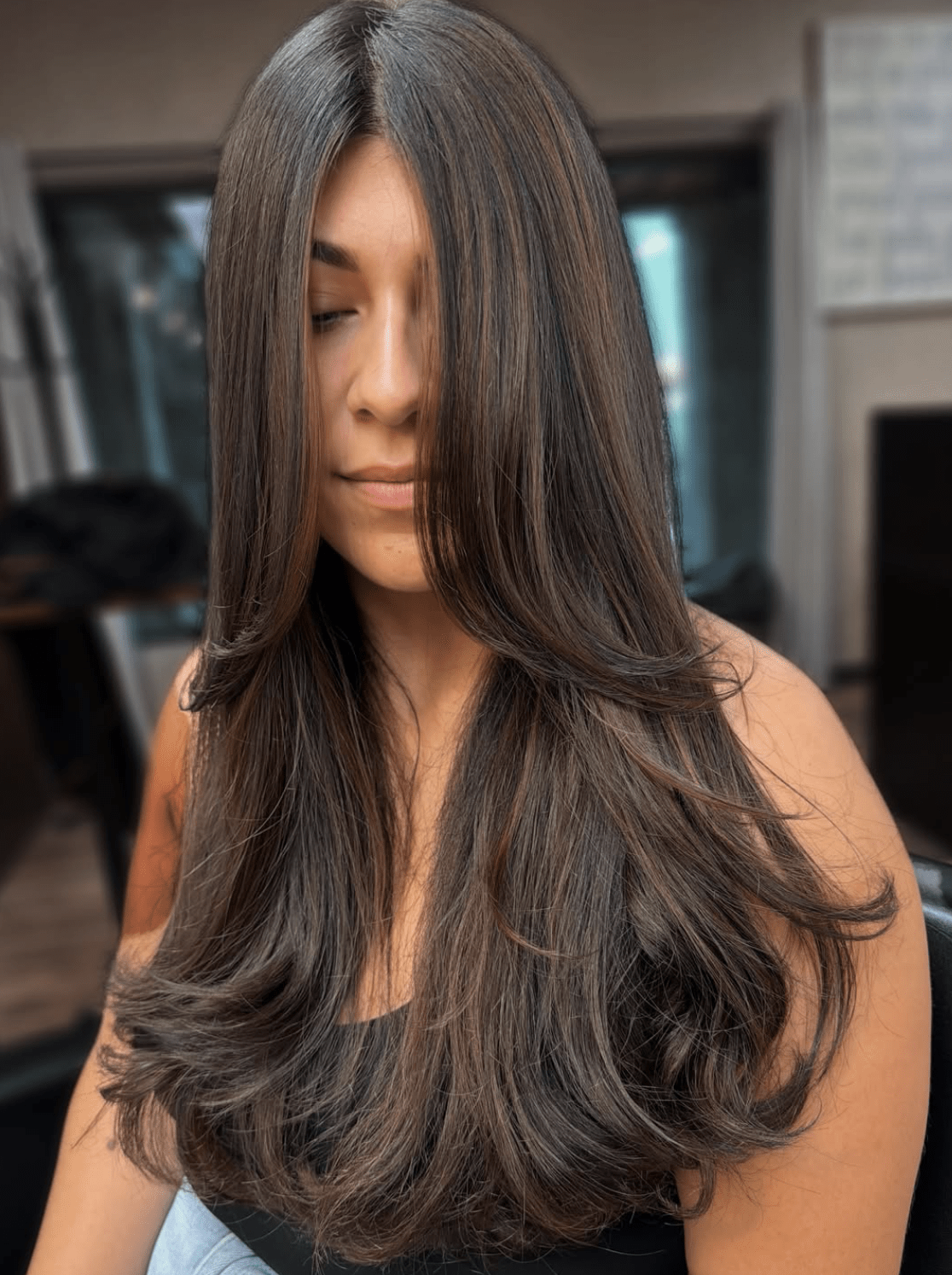 Balayage highlights in natural light at Studio One Six, Las Cruces